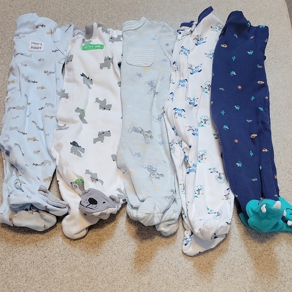 18 piece Lot 0-3 Month Baby Boy with Bodysuits, Footies, Jacket and Pants - Picture 9 of 11
